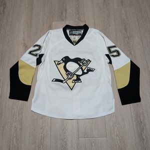 Reebok CCM Pittsburgh Penguins Maxime Talbot 25 Authentic Jersey White Size 50